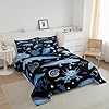Feelyou Cartoon Axolotl Comforter Kawaii Axolotl Comforter Set 3D Animals Theme Bedding Set for Kids Adults Salamander Black Blue Duvet Set Ultra Soft Room Decor Quilt Set Full #1