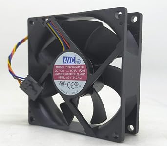 DS08025R12U 80X80X25MM 12V 0.7A 4900RPM 4-Wire Cooling Fan