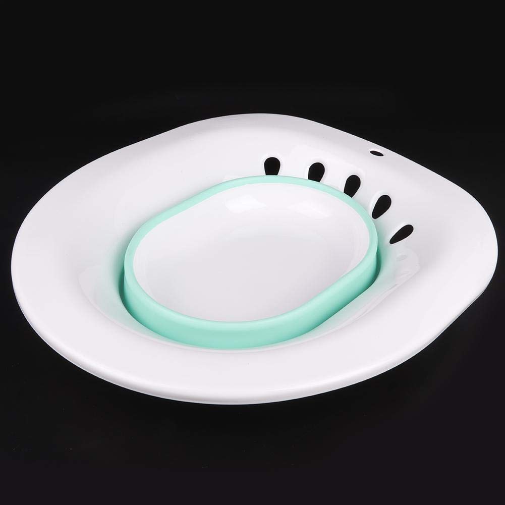 Garosa Baño de Asiento Lavado de Cadera Lavabo Plegable Bidé Portátil Se Adapta Al Inodoro Perineal Remojo para Mujeres Embarazadas de Maternidad con Hemorroides(Blue)