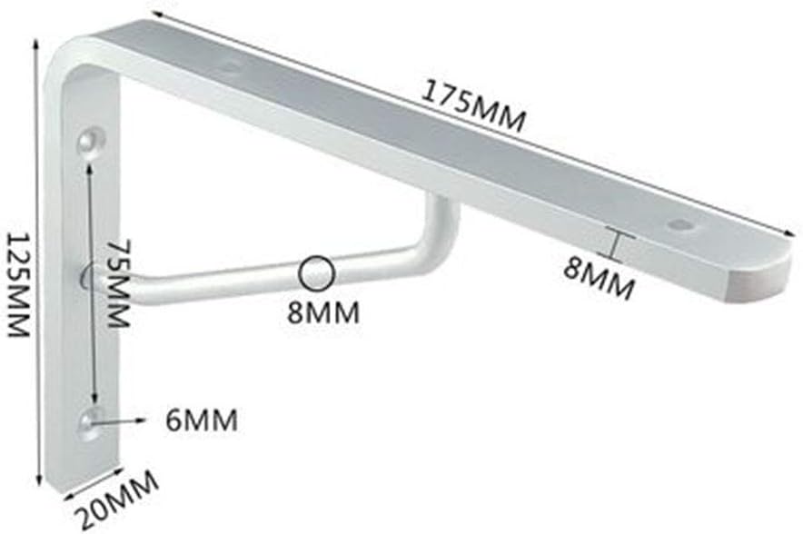 Bracket, L Bracket for Shelf,Wall Mounted Triangle BracketsTriangle Board Shelf BracketsTriangle Bracket Thick Aluminum Alloy Bracket partition Support Frame Shelf Support Shelf Wall Fixed Bracket Tr
