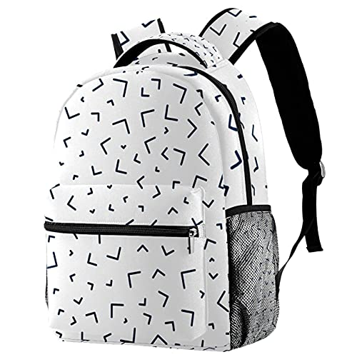 Sac à dos décontracté Memphis Black Line femme voyage Multicolored-4