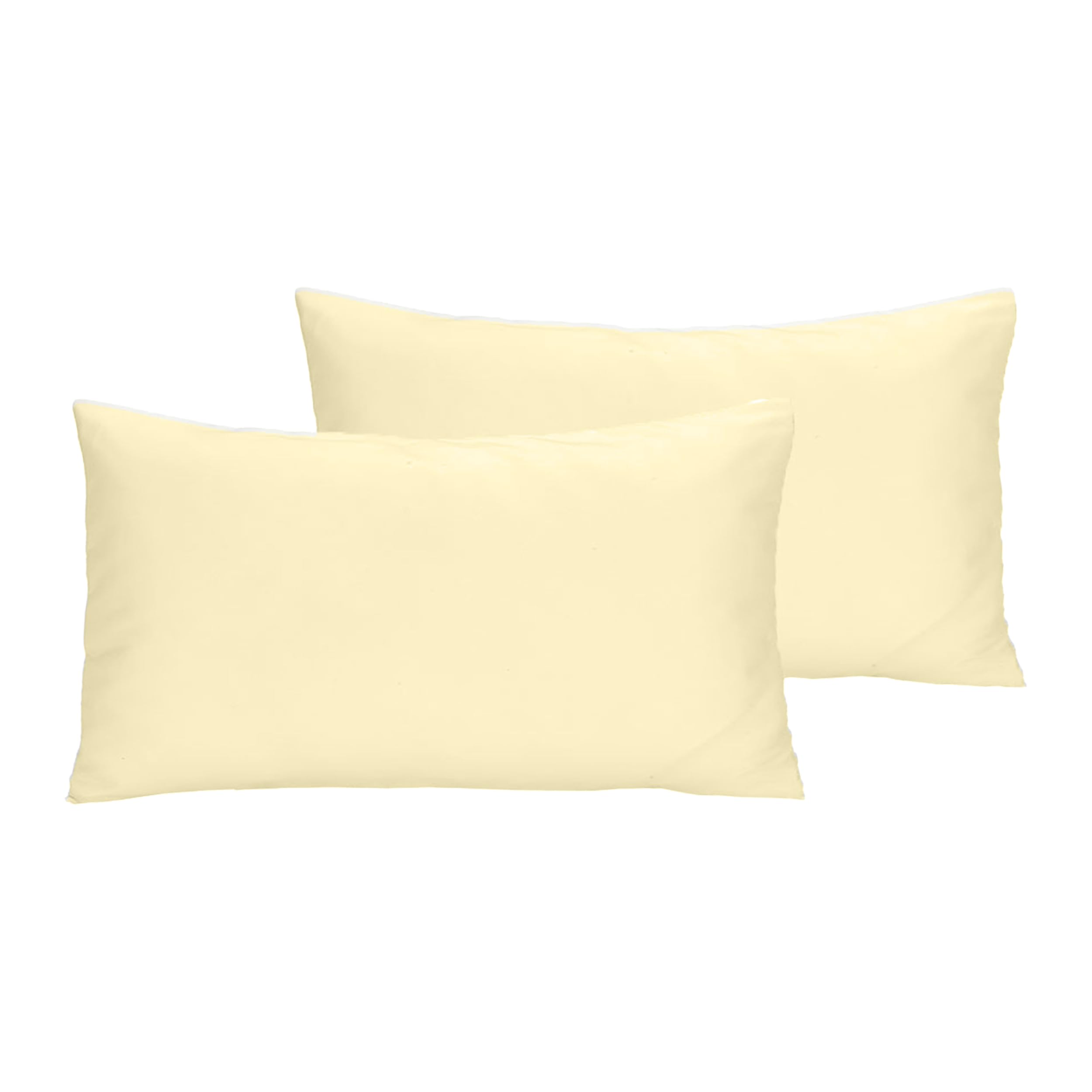 Set de 2 Fundas de Almohada 40x90 cm - Microfibra 100%, Suaves y Transpirable, Fundas de Cojín con Cierre de Cremallera, Ideal para Decoración del Hogar - Beige