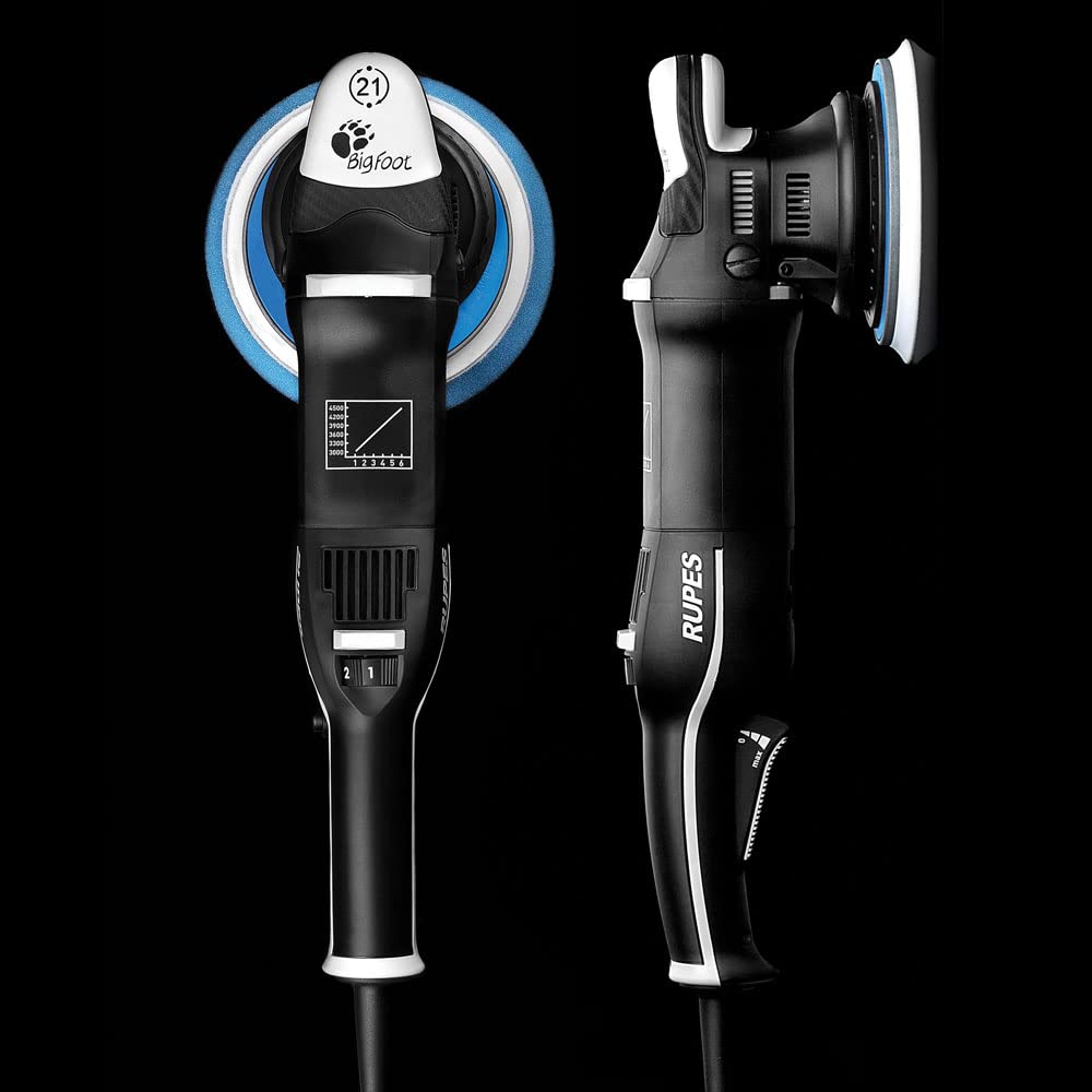 RUPES LHR21 Mark III - Pulidora pulidora para detalles de automóviles, limpiador orbital, herramienta de limpieza de coche para lavado, cepillo y espuma, accesorio esencial para automóvil con