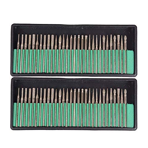 DIY Crafts Style No # 7, Diamond Burr, 30 Pcs Diamond Rotary Burr Drill Bit Set Engraving Too (Style No # 7, Diamond Burr)