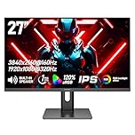 Gawfolk 27 Inch 4K Gaming Monitor IPS, UHD 3840x2160 Dual Mode (4K 160Hz/FHD 320Hz), Adaptive-Sync G-SYNC Compatible, Built-in Speakers, HDMI 2.1 & DP 1.4