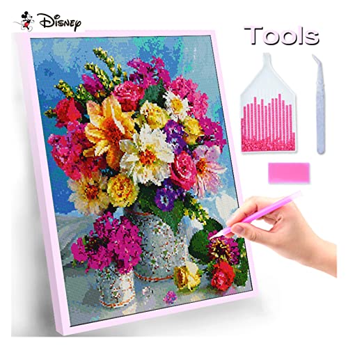 Disney 5D DIY Diamond Embroidery Full Display"Cartoon Princess" Diamond Painting Square/Round Rhinestones Decor Art (Color : Black, Size : Square Drill 30x40cm) - Afbeelding 5