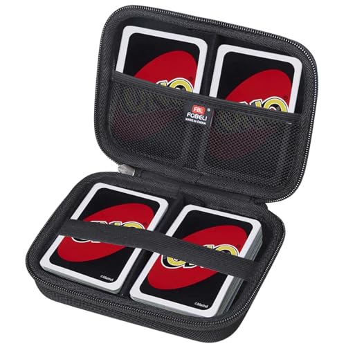 FBLFOBELI Porta-cartões para cartas Pokemon TCG/para cinco coroas/para UNO/para cartas de jogo de fase 10, comporta até 200 cartas (apenas capa)