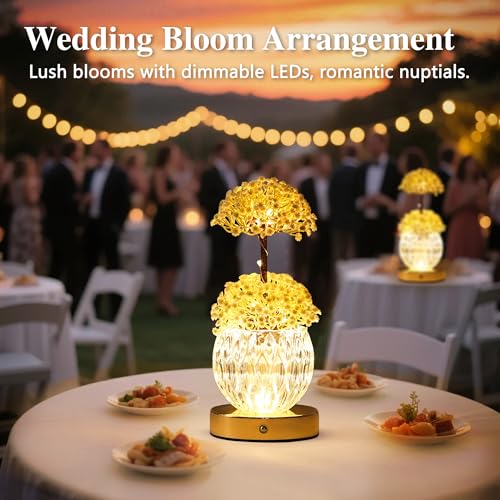 Image of Artificial Baby's Breath Flower Lamp Night Light for Bedroom Bar Coffee Shop Wedding Decor, Gifts for Women Mom Daughter Grandma Aunt Girlfriend Friend Birthday Christmas Valentines Mothers Day