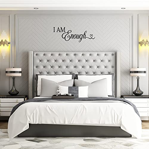 Vinilo decorativo I AM Enough con frase motivacional miniatura 2