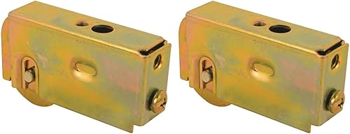 Prime-Line D 1723 - Rodamiento de bolas de acero para puerta corrediza, rodamiento de bolas de acero, zinc amarillo (paquete de 2)