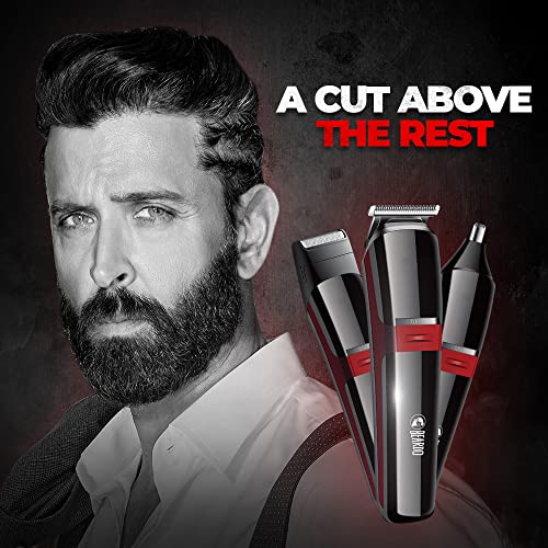 Beardo Ape-X 3-in-1 Multipurpose Trimmer for Men | Grooming Kit :- Trimmer, Shaver, Ear & Nose Trimmer | Stainless Steel self-sharpening blades |... - Image 3