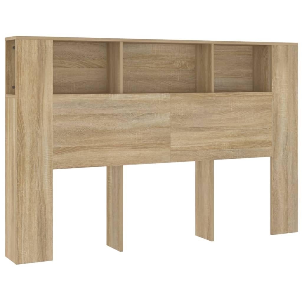 Festnight Tete de lit 160 cm Tête de lit avec Rangement Têtes de lit pour Adulte Armoire de Tête de Lit Murale Meuble de Chambre à Coucher avec Rangement-Chêne sonoma-160x18,5x104,5 cm
