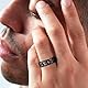 GUSXPPD 6 Stück Edelstahl Herren Ringe Schwarz Matt Poliert Band Ringe Flaschenöffner Ring Ehering Verlobungsringe Vintage Biker Ring Verlobungsringe für Herren Männer (13)