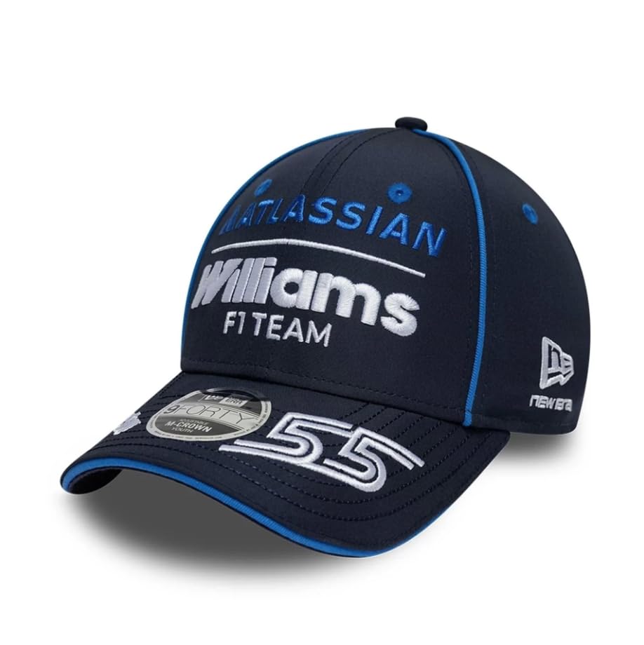 New Era Williams Racing F1 Team, Official 2026 Collection, Team Kids Youth Carlos Sainz Drivers Baseball Cap, Hat, Adjustable, Navy Blue