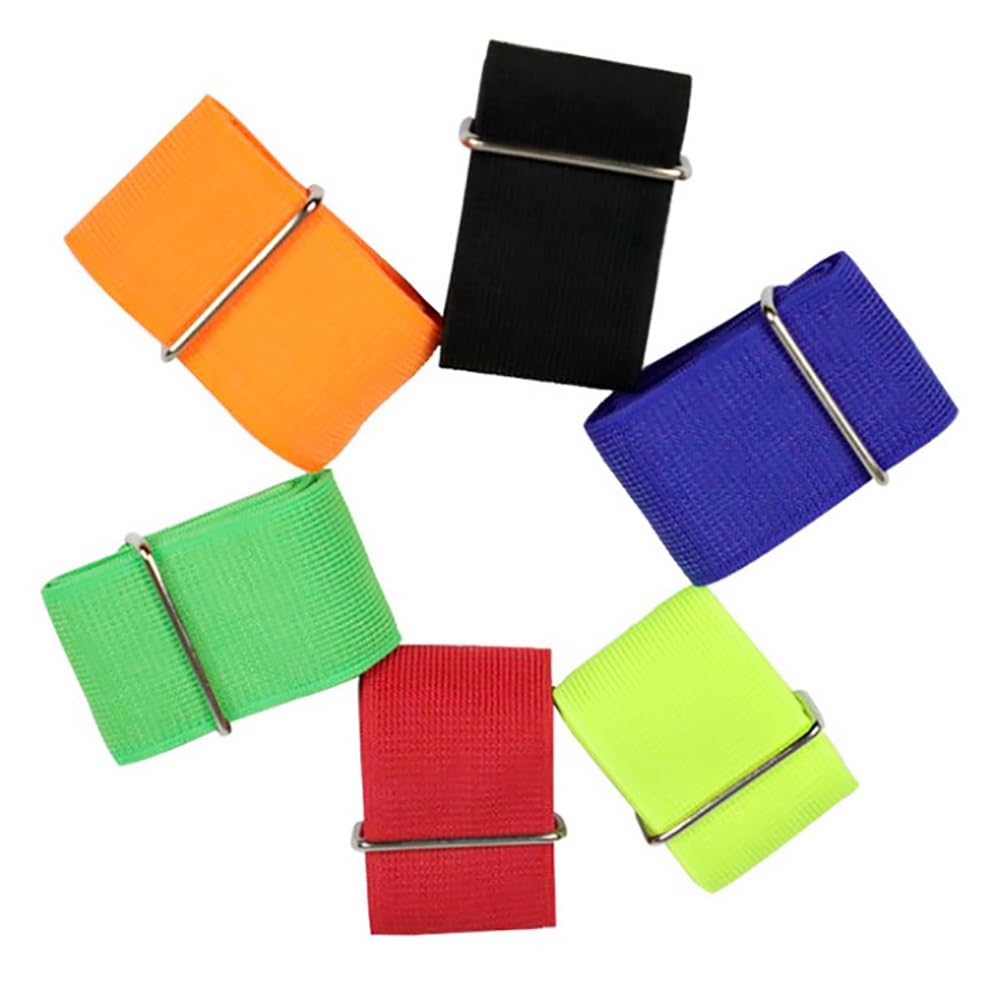 FSSTUD 6 Pcs 3 Legged Race Bands Three Legged Race Team Relay Ties Colorful Leg Race Rope Straps Team Race Supplies for Outdoor Party Group Game - Image 2