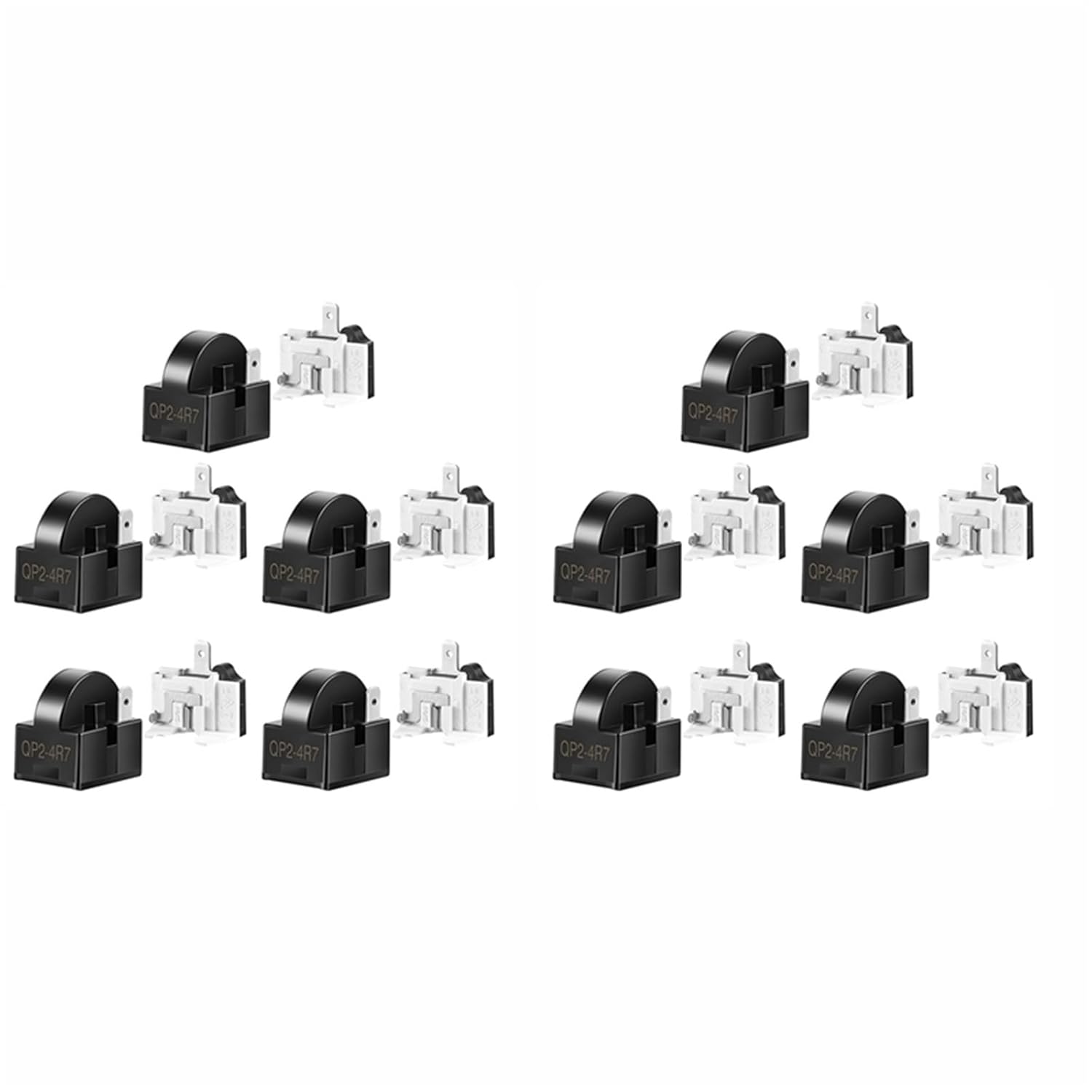 10X Refrigerator Starters QP2-4R7 4.7 Ohm 1 Pin Refrigerator Starter Relays and 6750C-0005P