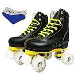 ▲ Matériel: Les patins à roulettes sont constitués de dessus en microfibre, de supports plus épais et de roues en PU. Nous prêtons attention au choix des matériaux de la tige et à la capacité portante et antidérapante des roues.