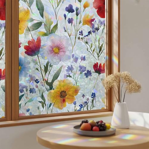 Película decorativa arcoíris para ventanas 19.6" x 39.3" (2 pcs) miniatura 2