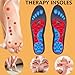 Magnetic Insoles for Enhancing Comfort and Support, Foot Massage Insoles with Acupressure, Pressure Point Insoles That Promote Blood Circulation (Black red, L(Men 9.5-12/Women 10.5-13))