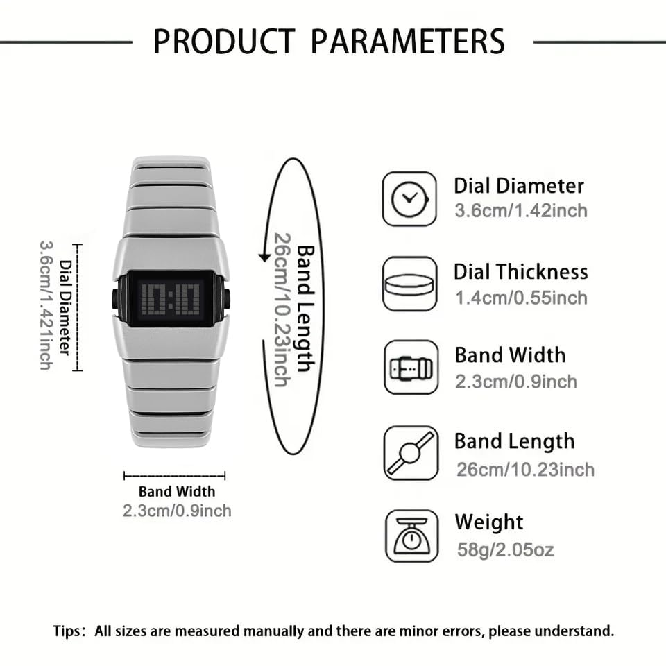 Image of Shocknshop Digital Sleek Minimal Design Multifunctional Electronic LED Black Dial Unisex Wrist Watch for Men Women -WCH376