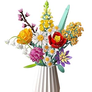 Flowers Bouquet Building Set, 1070PCS Wildflower Botanical Collection Kit, Artificial Plant Flower Toy for Women Kids Girls, Home Office Decor Gift for Valentine's Day, Mother's Day, Christmas Flowers Bouquet Building Set 1070PCS Wildflower Botanical Collection Kit Artificial Plant Flower Toy for Women Kids Girls Home Office Decor Gift for Valentines Day Mothers Day Christmas