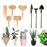 Plant Labels 50PCS Etiquetas de Madera para Plantas de bambú, 1 Paquete Kit de jardín Juego de Herramientas para jardín de Hierbas Interior al Aire Libre, Semillas Hierbas en macetas