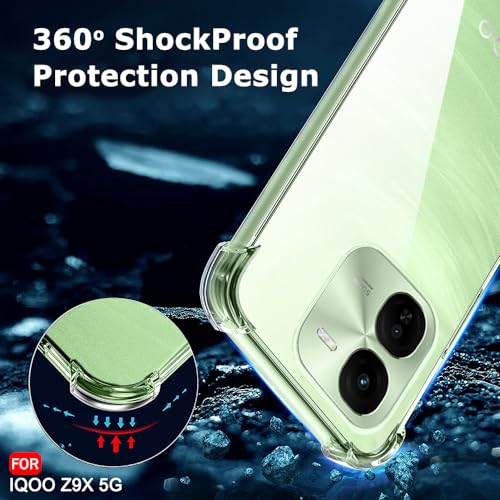 Image of TheGiftKart Crystal Clear Back Cover Case for iQOO Z9X 5G | Shockproof Soft TPU Case | Cushioned Edges for Ultimate Protection Back Cover Case for iQOO Z9X 5G (TPU, Transparent)