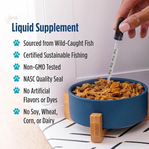 Image of Nordic Naturals Omega-3 Pet, Unflavored - 2 oz - 294 mg Omega-3 Per One mL - Fish Oil for Small Dogs & Cats with EPA & DHA - Promotes Heart, Skin, Coat, & Immune Health (60 ML, Unflavored)