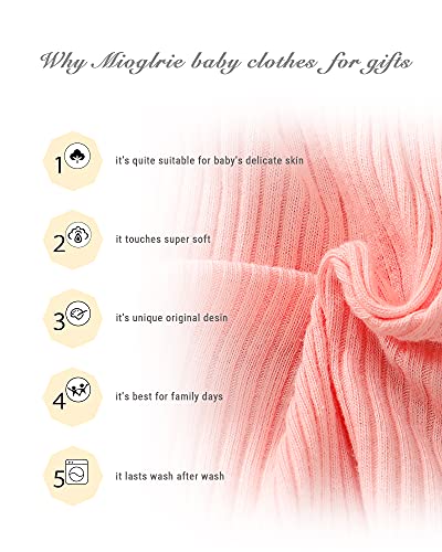 Newborn Baby Girl Clothes Rompers Onesie Floral Pants Set Cute Infant Girl Clothes Outfits Cotton Baby Girls' Clothing Gifts Pink Baby Girl Outfits 3-6 Months #TOP3