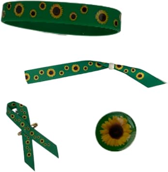 Official Hidden Disabilities Sunflower Wristband & Pin Badge Set