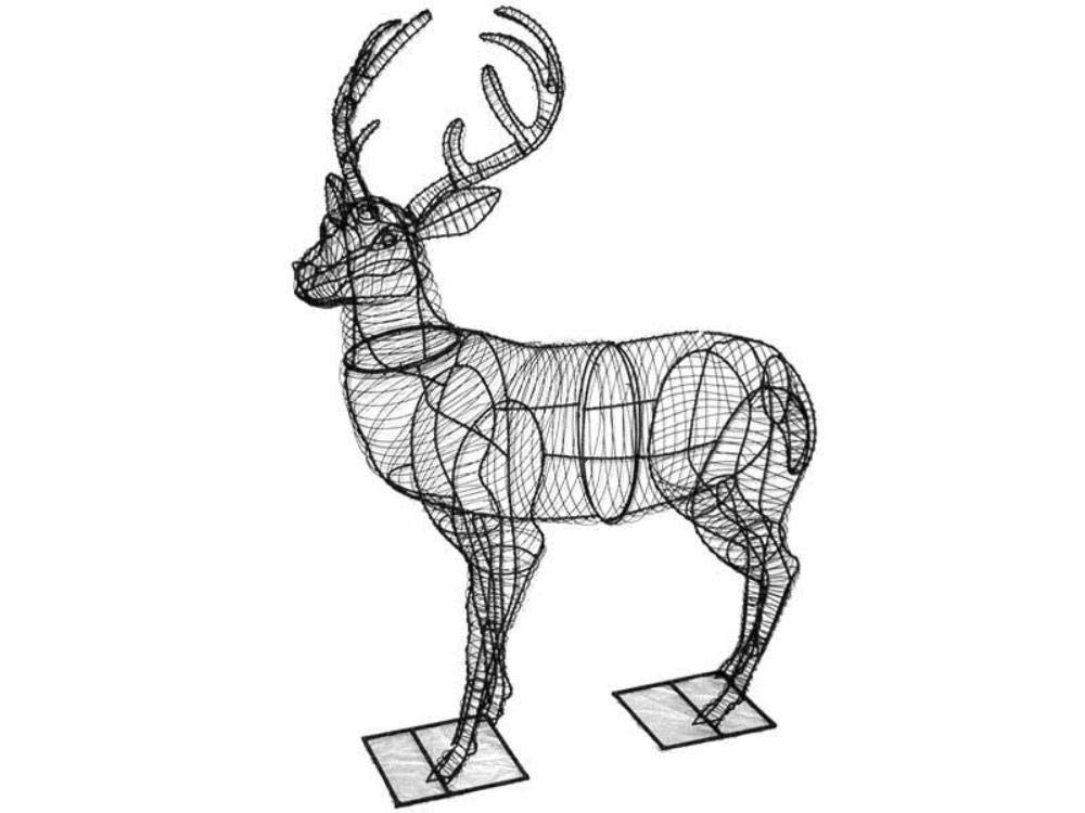 Deer Topiary Sculpture 18", 26", and 52"- Wire Frame or Moss Filled