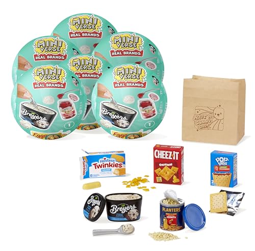 MGA's Miniverse Real Brands, 6-Pack, Mini Collectibles - Mystery Blind Packaging, Food Brands,...
