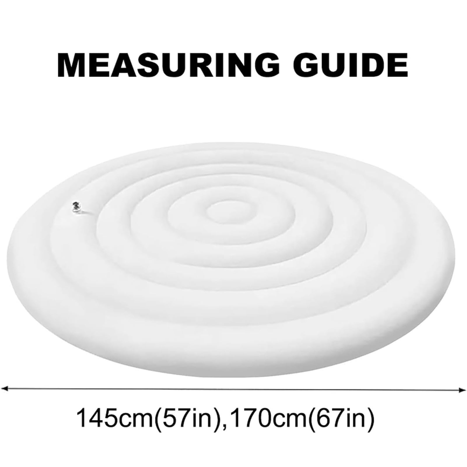 Couverture de Spa Gonflable Ronde, Couvercle Spa,Couverture de Spa à économie d'énergie pour Spa, avec Valve de gonflage et de dégonflage Rapide et Facile (Round 170cm)
