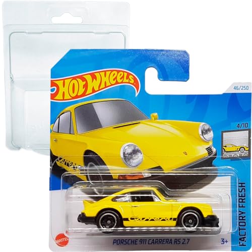 Friki Monkey Hot Wheels Porsche 911 Carrera RS 2.7 Factory Fresh 4/10 (46/250) HTC49 Short Card Mattel 2024 + Blister & Card Protector Pack