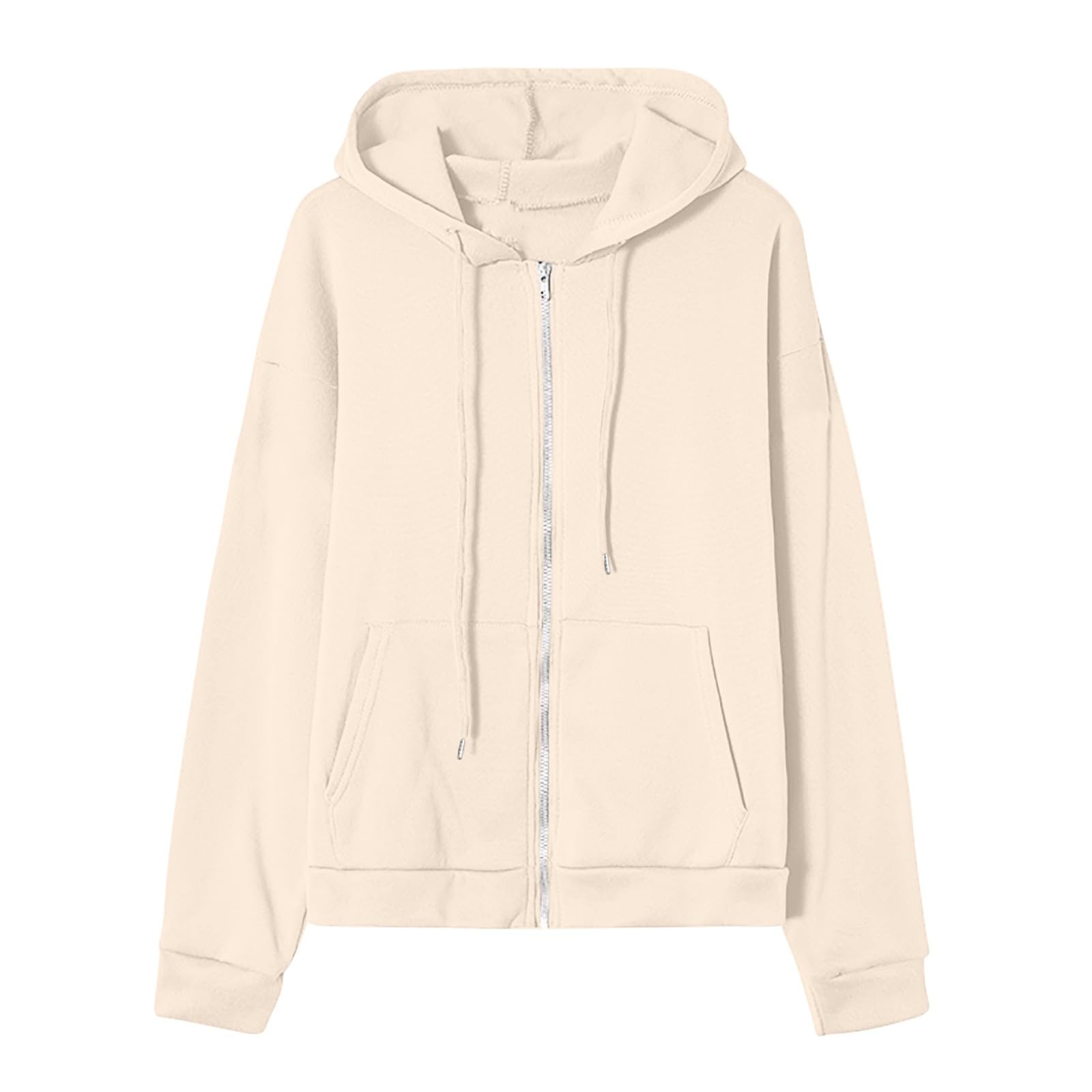 Generico Felpa Donna con Zip E Cappuccio Autunno Invernale Manica Lunga | Felpe Comode Leggera Giacca Oversize Hoodie Per Sportiva Casual In Stile College Per Fitness Corsa Trekking Running