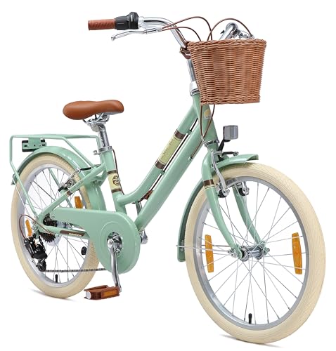 BIKESTAR Alu Kinderfahrrad ab 6-7 Jahre | 20 Zoll City Retro Bike, 7...