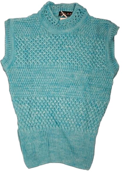 duvanshi Sleeveless Knitted Pullover Sweater, Crew Neck, Marled Pattern, Size Free for Ladies, Adult and ect... Black-picture-43