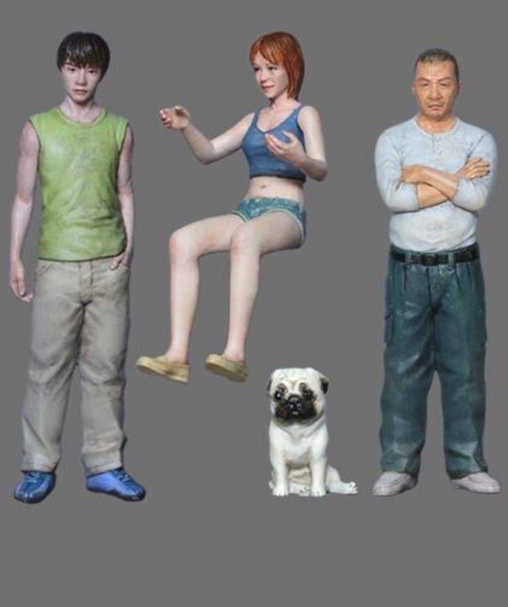 Amazon | 1/32トラックドライバーセット（オス2匹+1メス+1犬）54mm