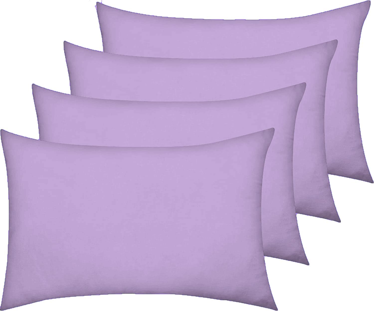AmigoZone New 4 Pack Pillowcases Housewife Plain Cover Polycotton Percale Bedroom Pillowcases (Lilac, Housewife Pillow Cases 4 Pack)