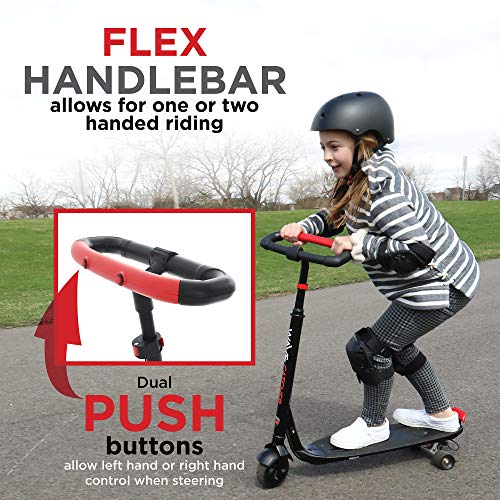 Rollplay 24V Wave Catcher Electric Scooter Toy - for Boys & Girls Ages 8 & Up - Battery Operated Kid's Power Performance Toy - Black, Red/Black - Thumbnail 4
