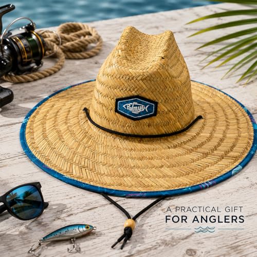 Image of Palmyth Straw Hat for Men & Women Sun Hats, Beach Hat, Fishing Hat Wide Brim UPF 50+ Sun Protection