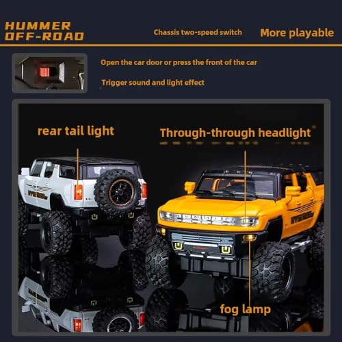 Image of Alokik Enterprise 1:24 Hmmer Off Road Diecast Metal Pull Back Car with 6 Openable Doors with Sound and Light Toy Decoration car Best Gift Toys for Kids 【Colors as Per Stock】