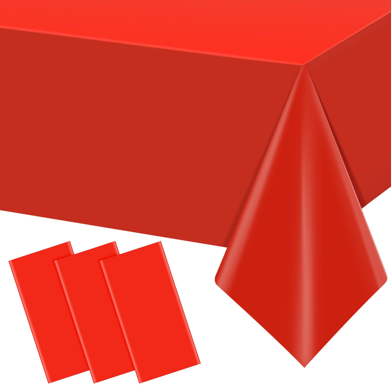 YIDAKO 3Pcs Red Rectangle Tablecloths - tablecloths | Mubboo