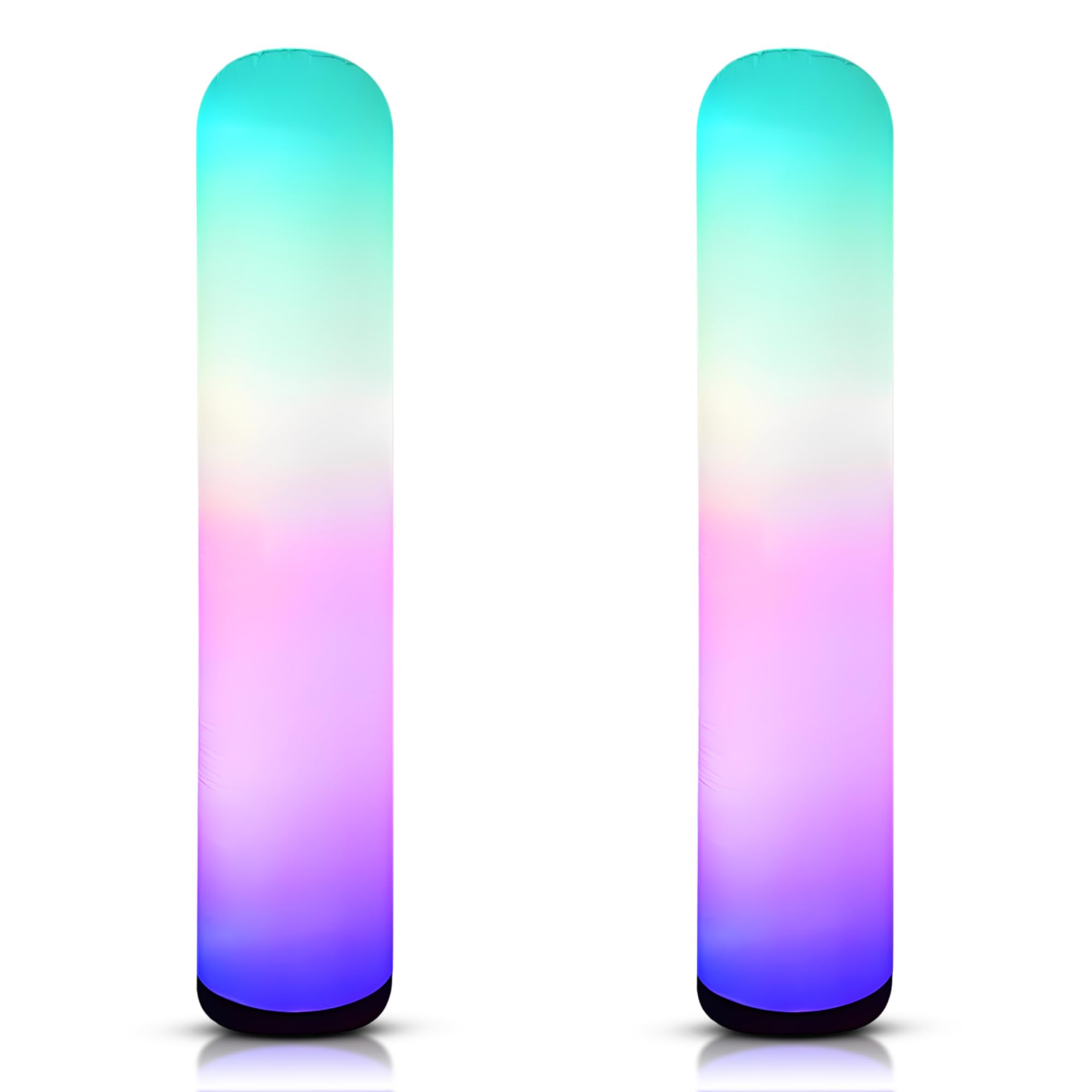 Inflatable Color Changing Column 8' x 18", Sand Bag Base, 4 Modes, Remote-Controlled LEDs