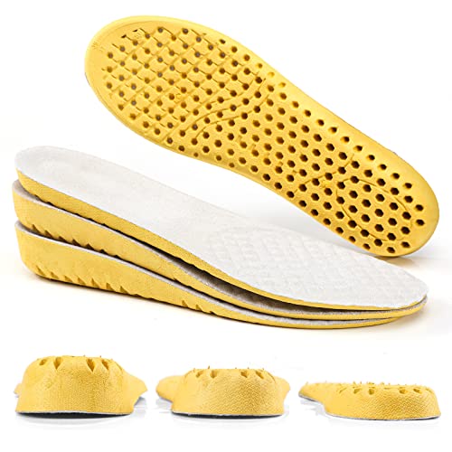 Soft Breathable Height Increase Insoles Elastic Shock Absorbing Full Insoles Shoe Cushion Pads...