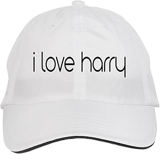 Makoroni - I Love Harry Hat Adjustable Cap, DesD68 White