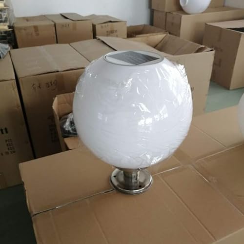 Miniatura 6 de Uonlytech Luz negra para poste al aire libre, luces de pilar alimentadas por energía solar con base de montaje en muelle, lámpara de césped para