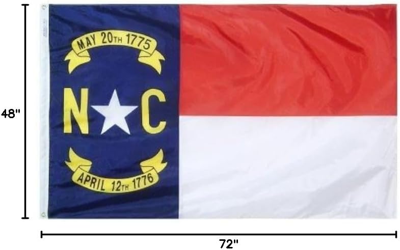 4x6' North Carolina Nylon State Flag - All Weather, Durable, Outdoor Nylon Flag - All Star Flags