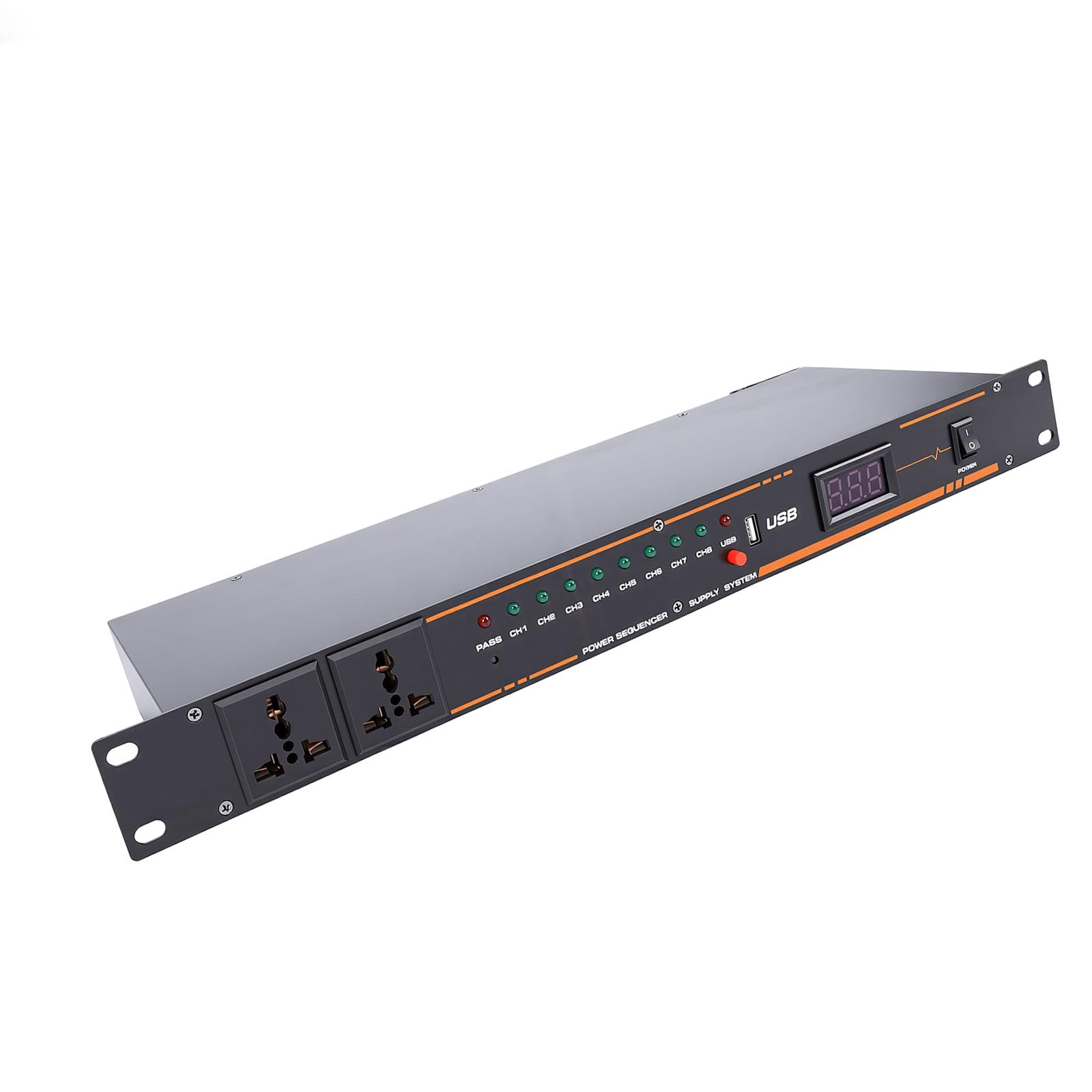 Tbest Power Sequencer Conditioner Regolatore Display Digitale Professionale per Apparecchiature Audio (Spina europea)