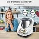 Gleitbrett für Thermomix TM6 TM5-360° Universalrädern Rollbrett für Thermomix Vorwerk Küchenmaschine, Bambus Unterlage Brett TM5 TM6 Zubehör Schnelles Bewegen Rollbrett mit Gummifüße Schwarz